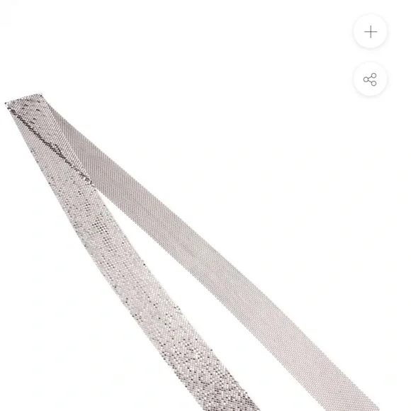 VINTAGE Whiting & Davis Shiny Silver metal mesh tie scarf. - Picture 4 of 9